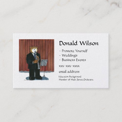 Clarinet Player Business Card