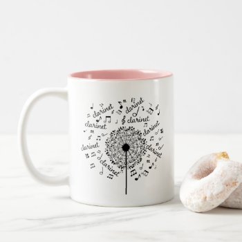 Clarinet Player Clarinetist Music Dandelion Two-tone Coffee Mug by madconductor at Zazzle