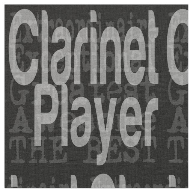 Clarinet Player Extraordinaire Fabric (Close Up)
