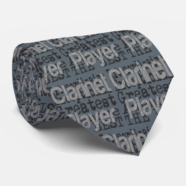 Clarinet Player Extraordinaire Neck Tie (Rolled)