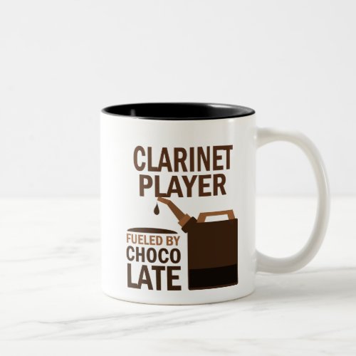 Clarinet Player Funny Chocolate Two_Tone Coffee Mug