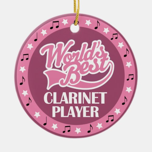 Clarinet Player Gift For Her Ceramic Ornament
