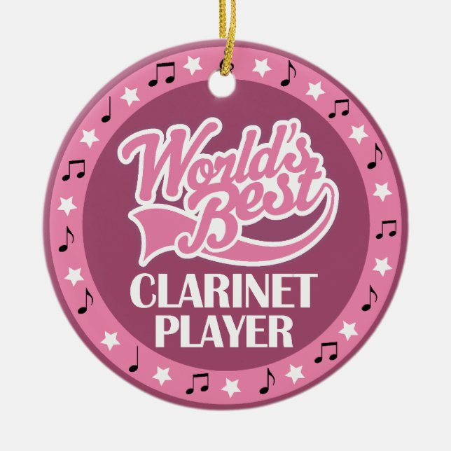 Clarinet Player Gift For Her Ceramic Ornament (Front)