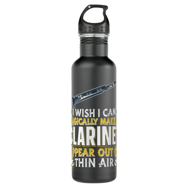 Clarinet Player - Magical Magic Woodwind Instrumen Stainless Steel Water Bottle (Front)
