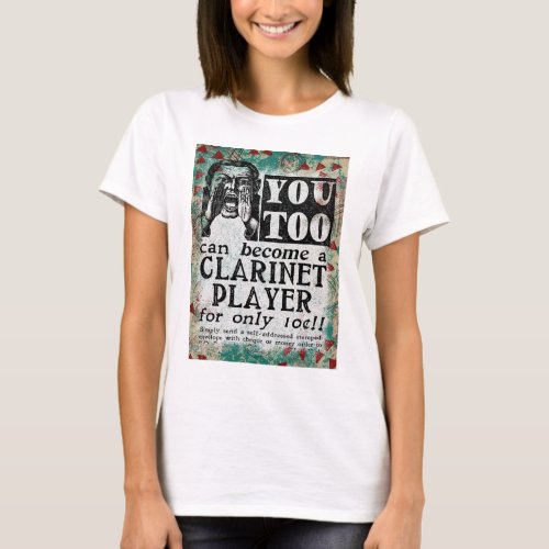 Clarinet Player T_Shirt _ Funny Vintage Retro
