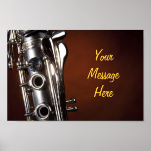Clarinet Poster with Personalized Message