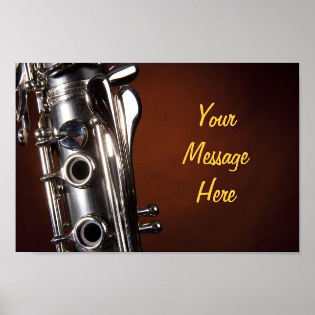 Clarinet Poster with Personalized Message (Front)
