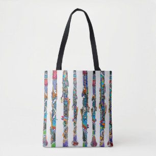 Clarinet Print, Colorful Clarinets, Clarinet Lover Tote Bag