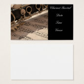 Clarinet Recital mini Invitation (Front & Back)