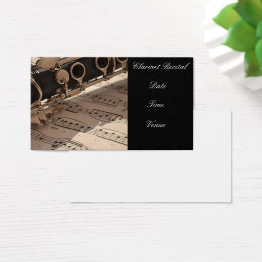 Clarinet Recital mini Invitation (Desk)