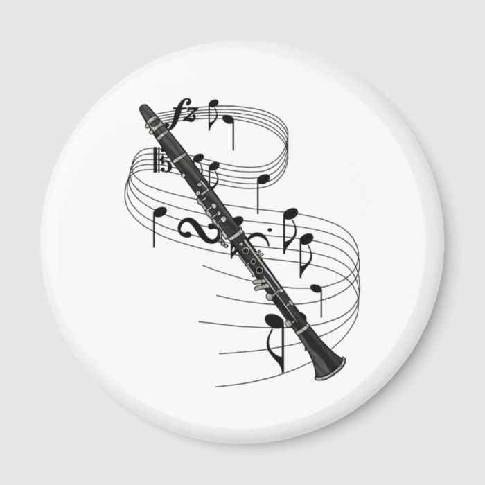 Clarinet Refrigerator Magnet