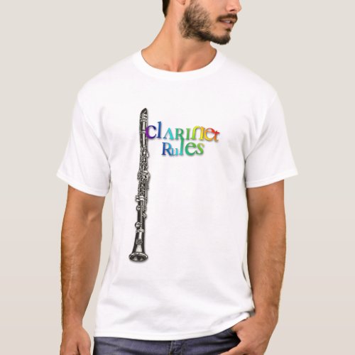 Clarinet Rules Rainbow T_Shirt