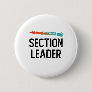 Clarinet Section Leader Marching Band Button