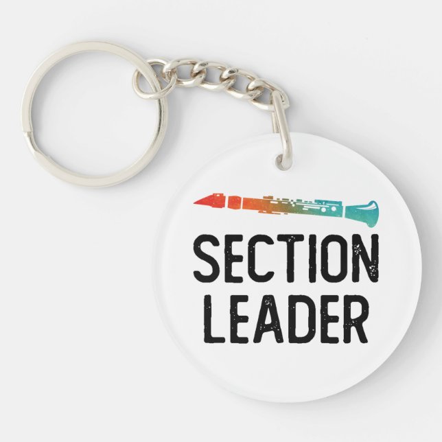 Clarinet Section Leader Marching Band Keychain (Front)