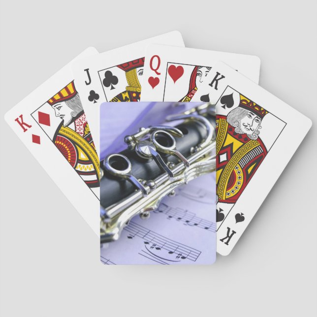 Clarinet Sheet Music Band Orchestra Poker Cards (Back)
