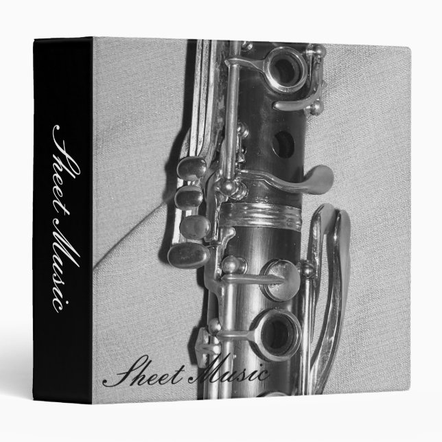 Clarinet Sheet Music Binder (Front/Spine)