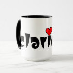 Clarinet Small Heart Mug