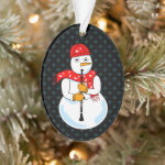 Clarinet Snowman Ornament