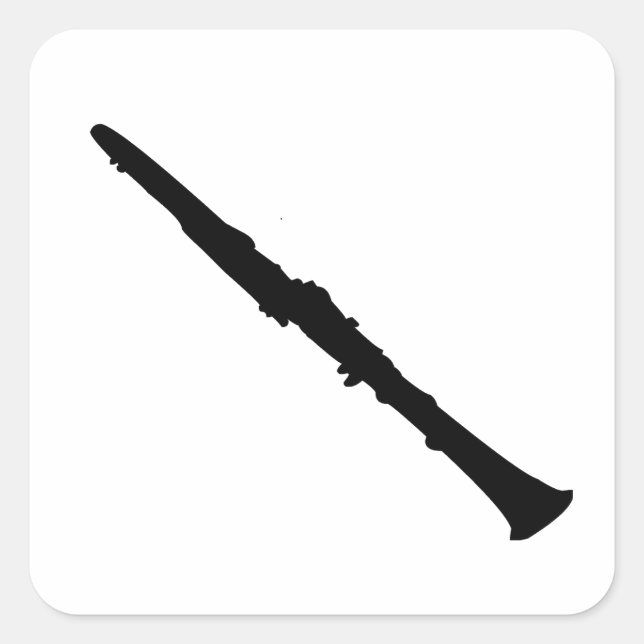 Clarinet Square Sticker (Front)