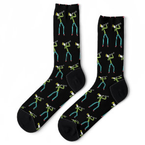Clarinet Stickman Socks