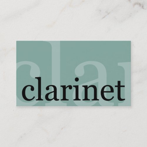 Clarinet Business Card Templates