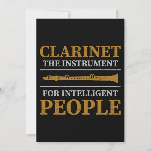 Clarinet The Instrument For Intelligent People Invitation