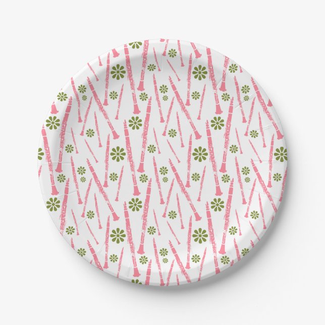 Clarinet Themed Paper Plates (Front)