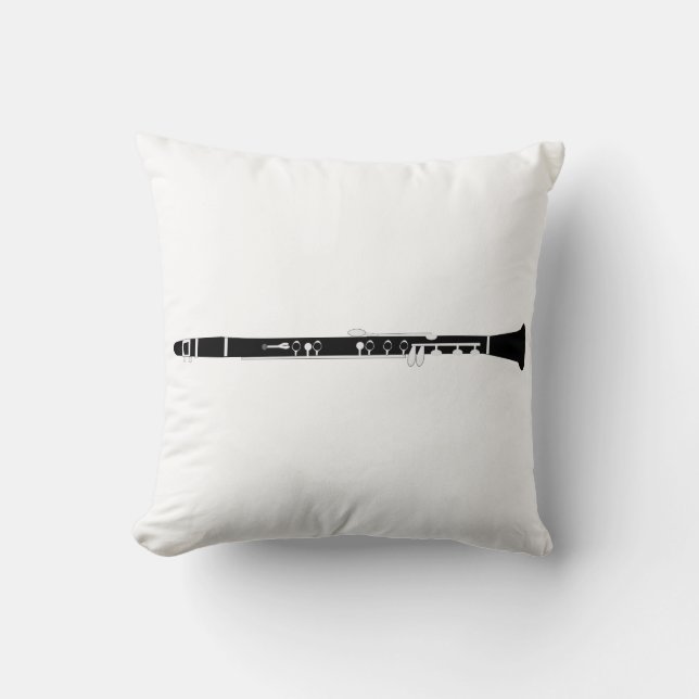 Clarinet Throw Pillow (Front)