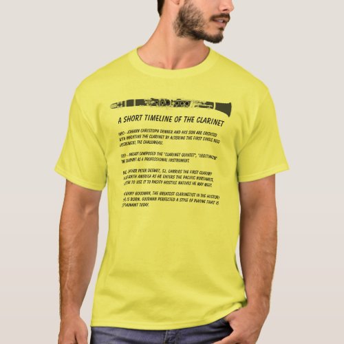 Clarinet Timeline T_Shirt