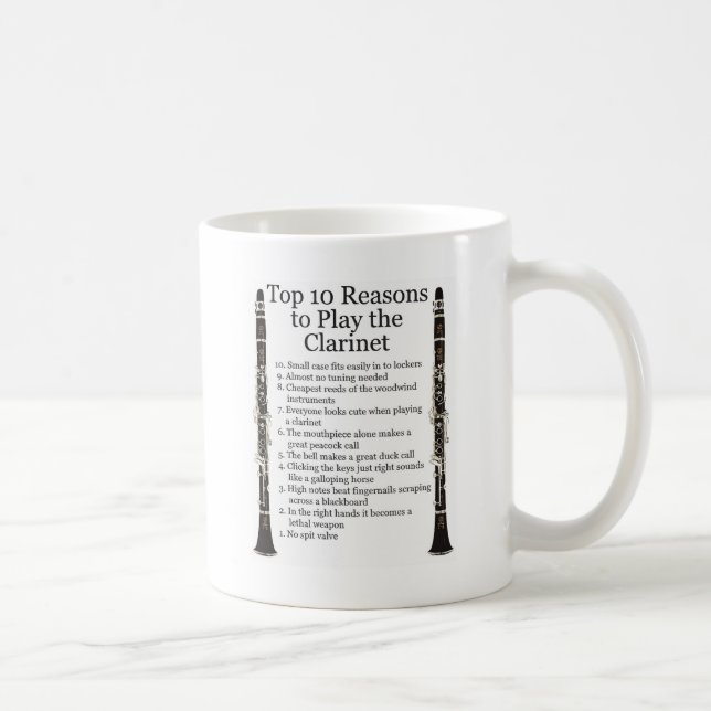 Clarinet Top 10 Coffee Mug (Right)