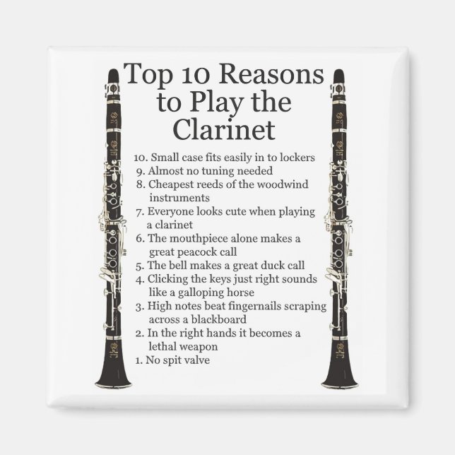 Clarinet Top 10 Magnet (Front)