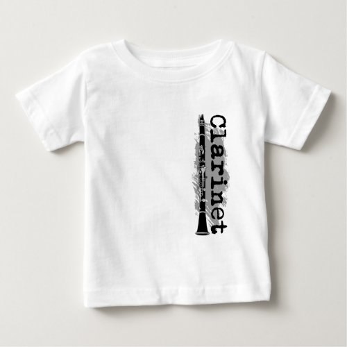 Clarinet Vertical Design Baby T_Shirt