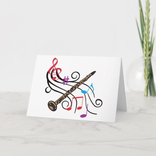 Clarinet With Music Card
