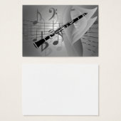 Clarinet with Musical Accents (Front & Back)