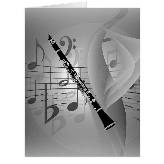 Clarinet with Musical Accents Cards (Front)