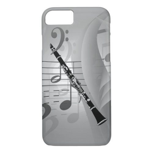 Clarinet with Musical Accents iPhone 87 Case