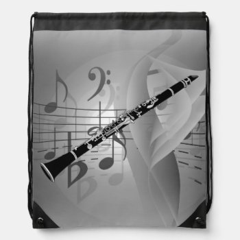 Clarinet With Musical Accents Drawstring Bag by theunusual at Zazzle