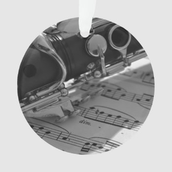 Clarinet With Sheet Music Ornament by theunusual at Zazzle