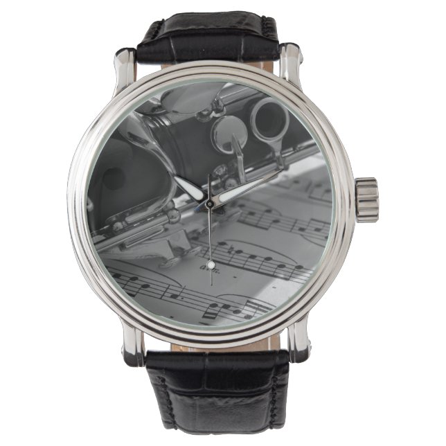 Clarinet with Sheet Music Watch (Front)