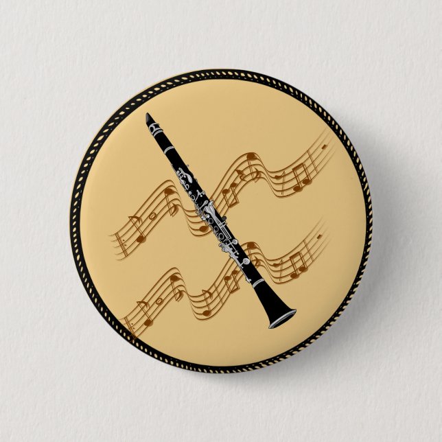 Clarinet, woodwind instrument button (Front)