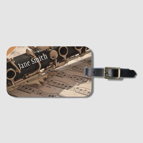 Clarinet woodwind instrument case luggage tag