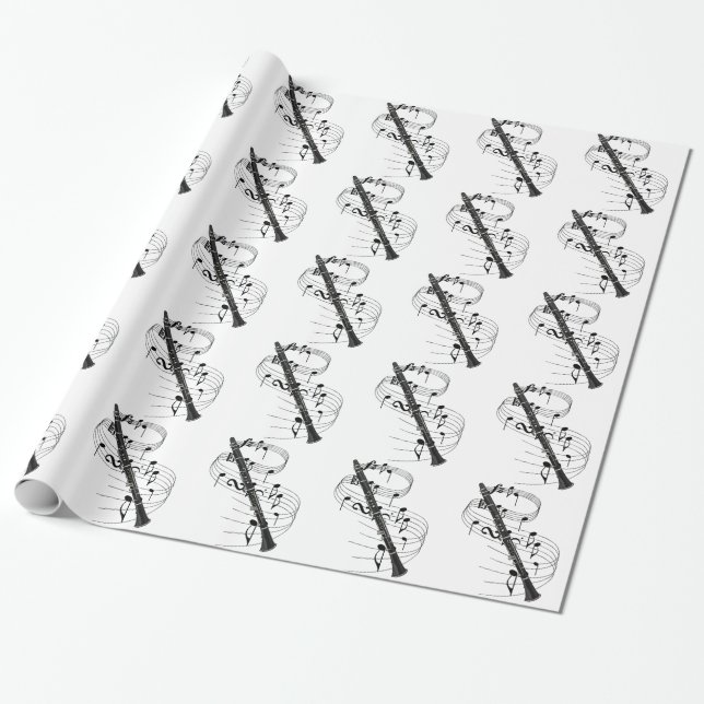 Clarinet Wrapping Paper (Unrolled)