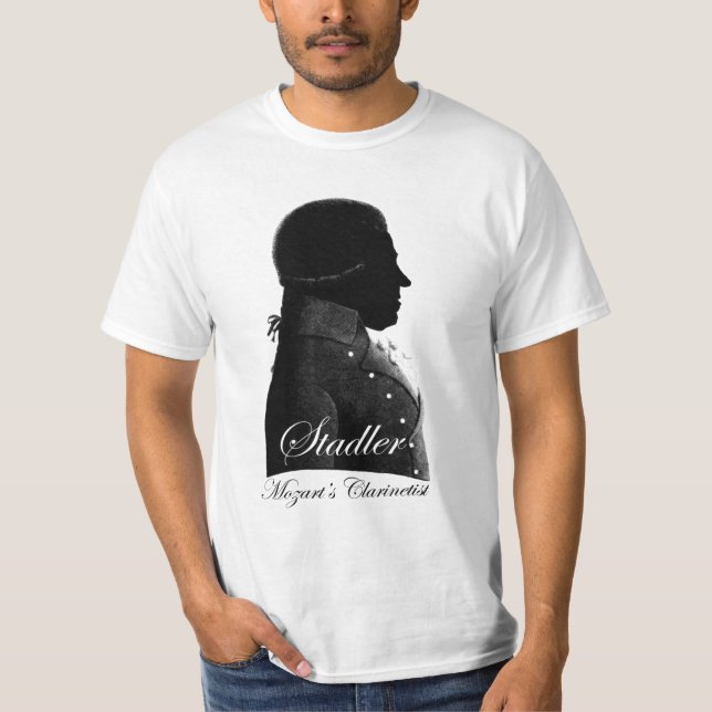 Clarinetist Anton Stadler and composer Mozart T-Shirt (Front)