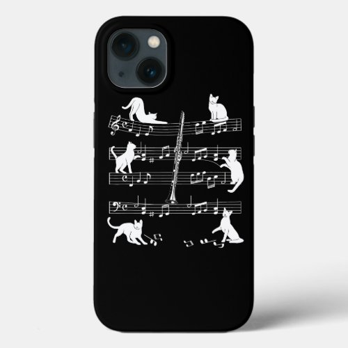 Clarinetist Cats for Cat loving Clarinet player iPhone 13 Case