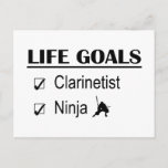 Clarinetist  Ninja Life Goals Postcard