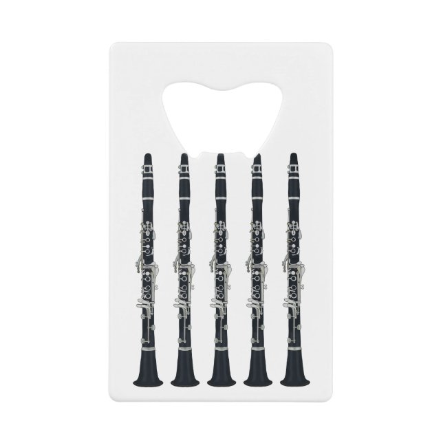 Clarinets Credit Card Bottle Opener (Front)