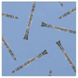 Clarinets Music Musician Room Decor Blue Fabric