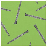 Clarinets Music Musician Room Decor Green Fabric