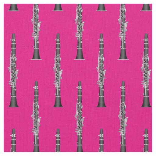Clarinets Music Musician Room Decor Pink Fabric