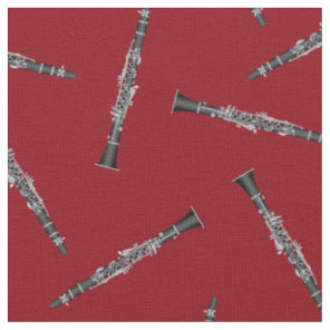 Clarinets Music Musician Room Decor Red Fabric